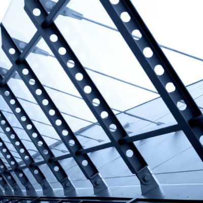 architectural abstract architectural abstract toned in blue