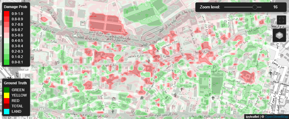 An output from Luke's machine learning framework for disaster response and disaster risk reduction in the aftermath of a hazard.