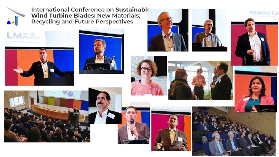 Poster, reading: International Conference on Sustainabke Wind Turbine Blades: New Materials, Recycling, and Future Perspectives