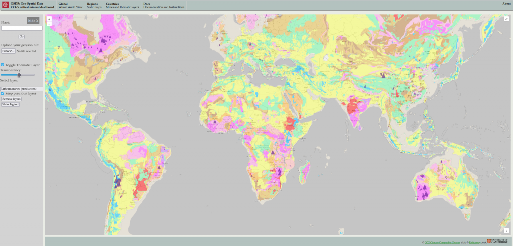 Critical Minerals dashboards
