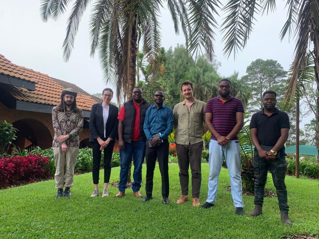 CCG and MUST delegation visiting the CEO of Akatswiri Mineral Resources, Hilton E. Banda, in Zomba